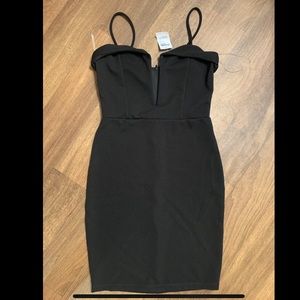 Black Low Cut Sexy Dress